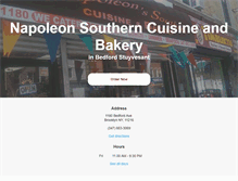 Tablet Screenshot of napoleonsoulfood.com